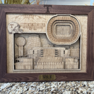 Handcrafted Wood University of Tennessee Vols Stadium
