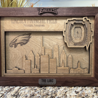Handcrafted Wood Philadelphia Eagles Stadium