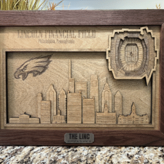 Handcrafted Wood Philadelphia Eagles Stadium