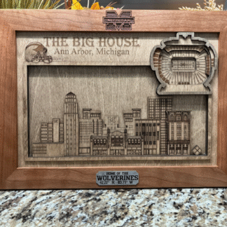 Handcrafted Wood Michigan Wolverines Stadium